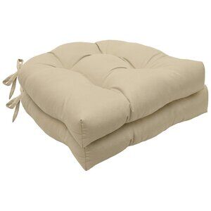 HABITAT Tufted Chair Pads Cushions Set of Two in Buff Beige 2 Sets Available